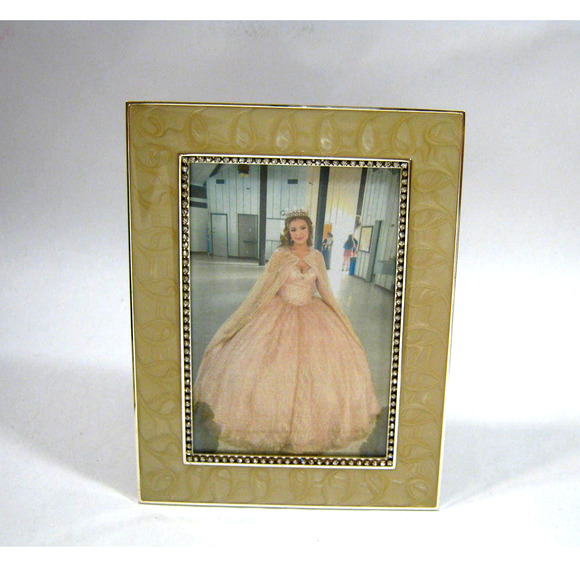 Rhinestone accent Marbled finish Arte de Casa Photo Frame Picture Holder 4x6 - Picture 8 of 8